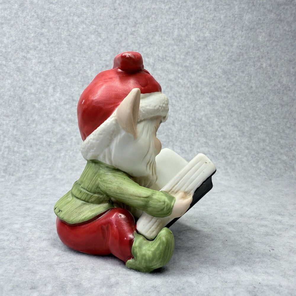 Vtg Homco Figurines Santa Elves Christmas Toy Makers 5406 Set Pixie Gnome - Picture 12 of 16